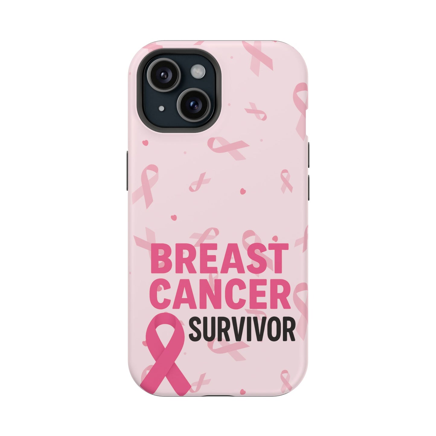 Breast Cancer Survivor Magnetic Phone Case, Impact-Resistant, Pink Ribbon for Iphone