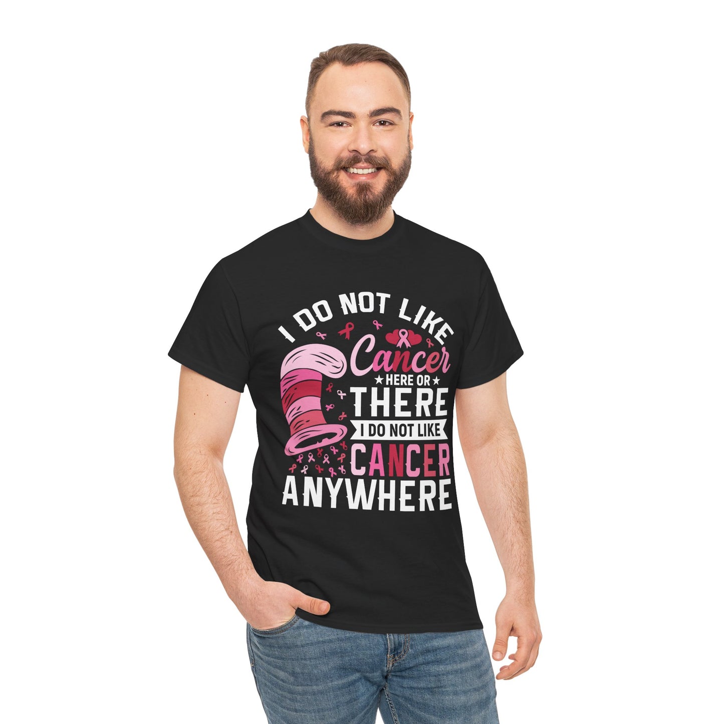 Dr Seus Inspired Unisex Tshirt, I don't like cancer here or there
