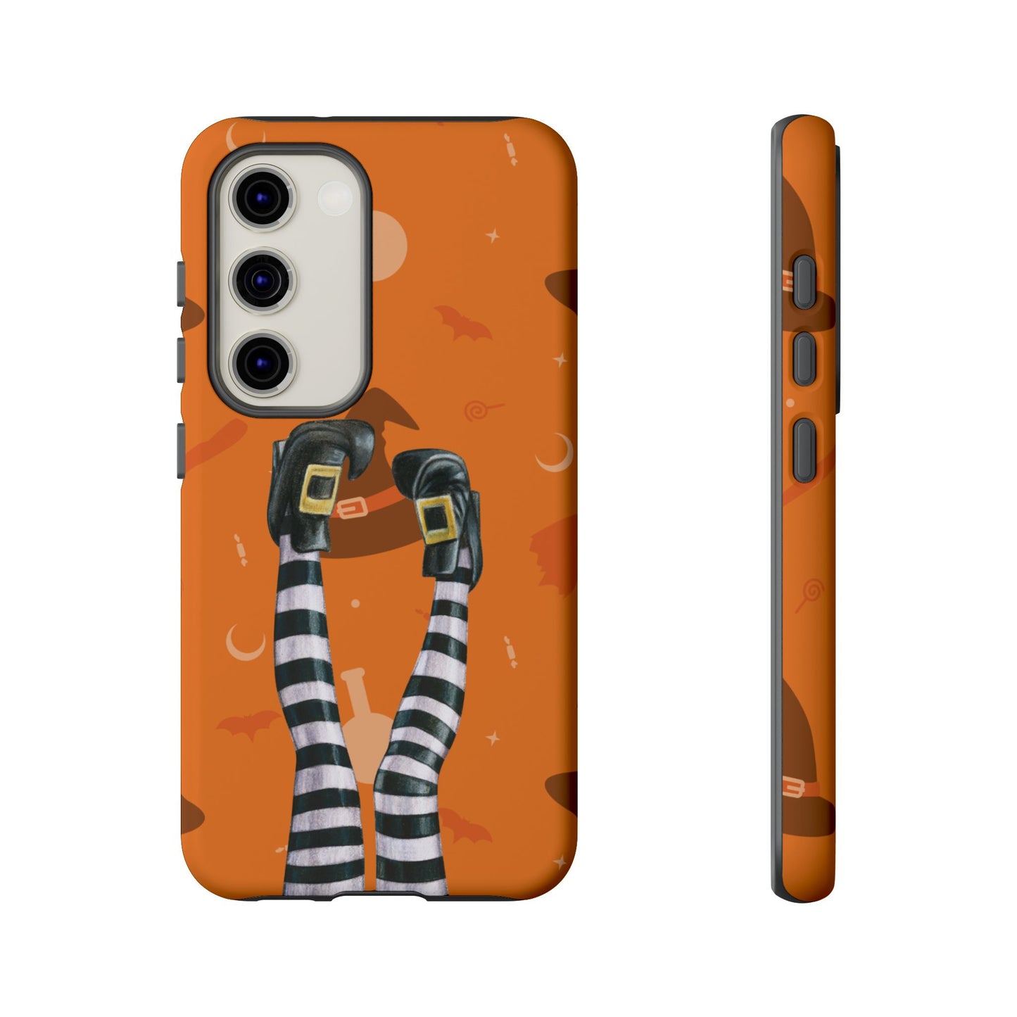 Halloween Phone Case, Spooky Design, Witch Legs for Samsung