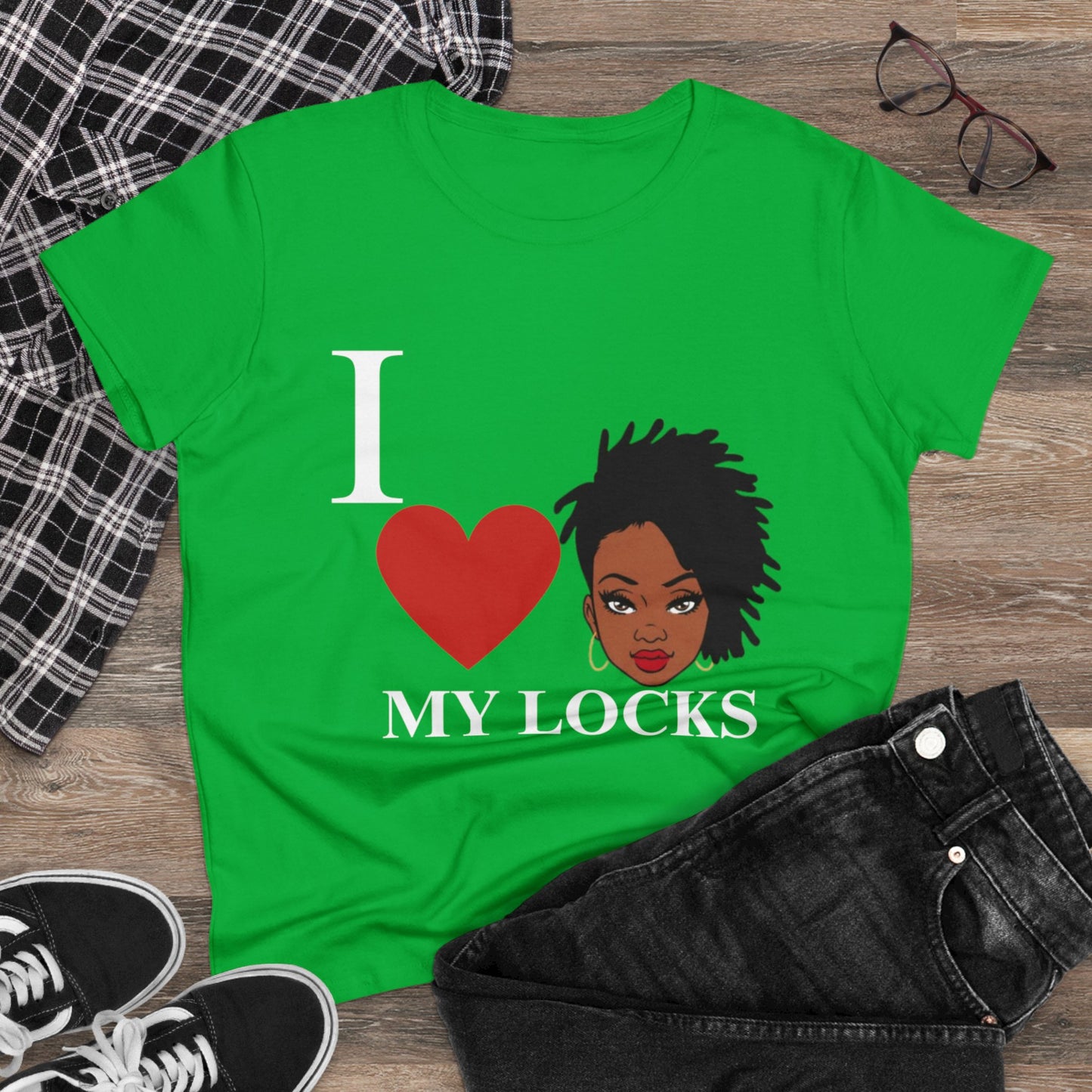 Women's Cotton Tee - Natural Hair Celebration Tee - Celebrate Natural Hair