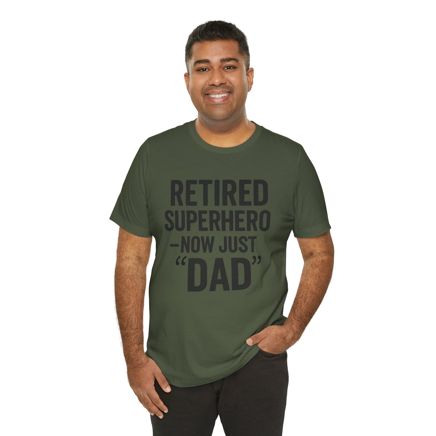 Retired Superhero Dad Tee - Unisex Jersey Short Sleeve T-Shirt