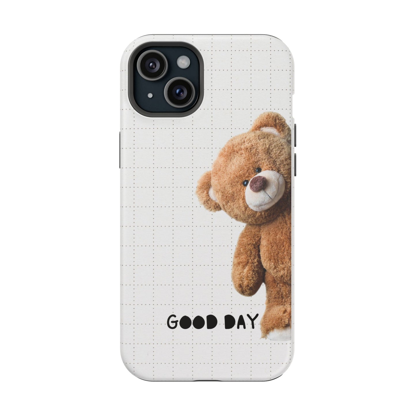 Good Day Teddy Bear MAGNETIC Phone Cases, Cute, Gift for Friends, Teddy Bear Lover's Case