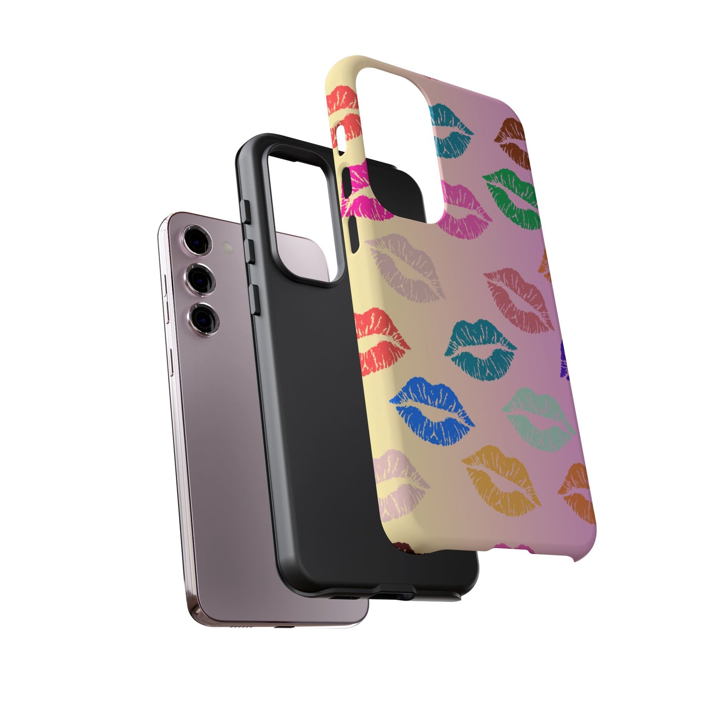 Kiss Print Tough Phone Cases Cute, Durable for Samsung