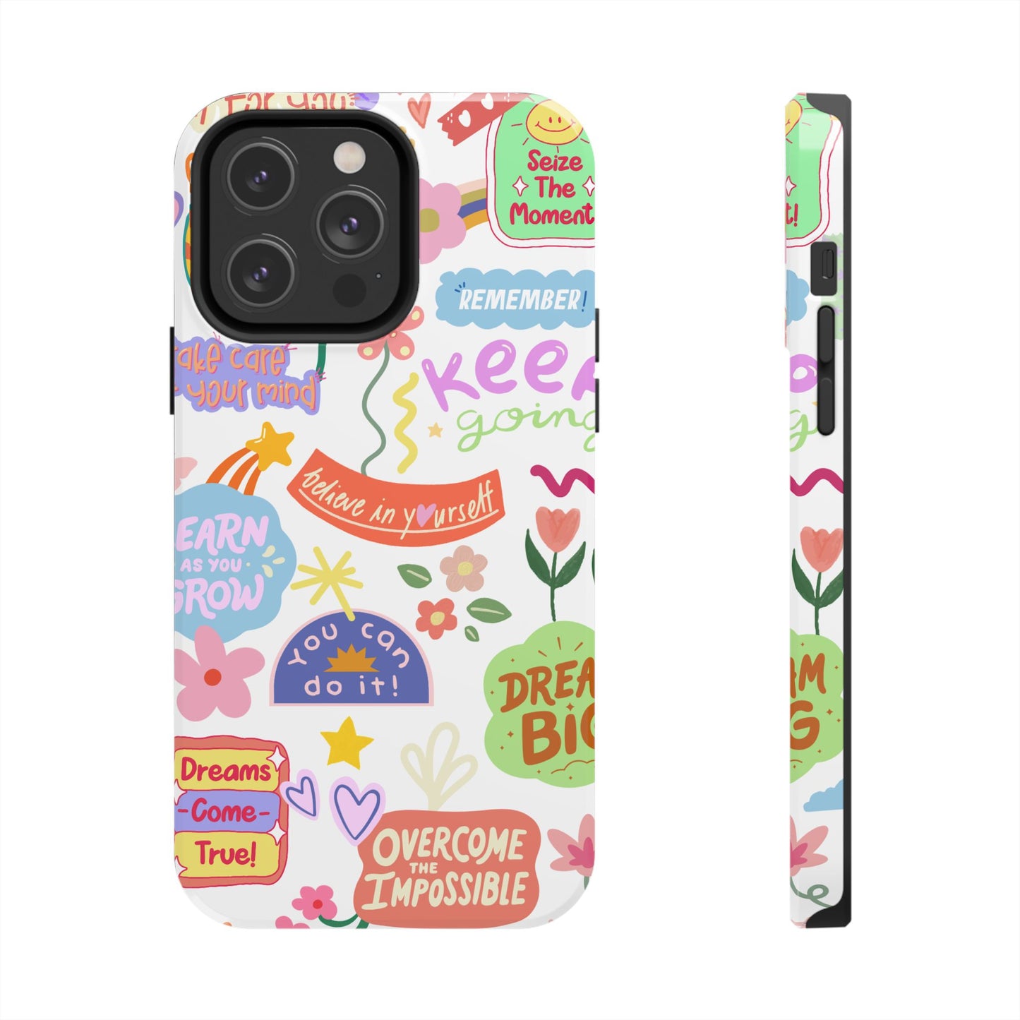 Inspirational, Motivational Phone Case, Cute Floral, Confidence Case, Gift for Her, Positive Vibes