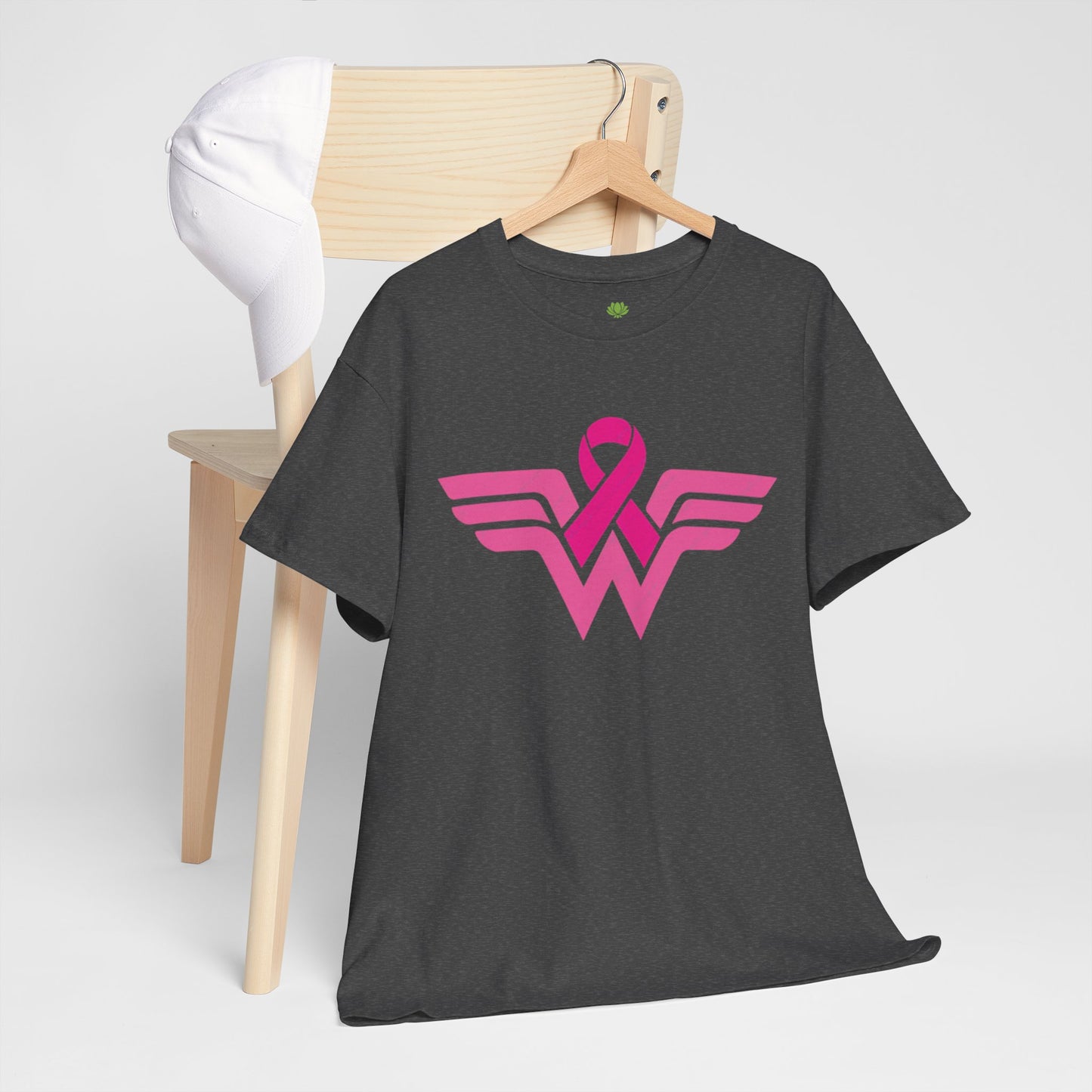 Pink Ribbon Wonder Woman Breast Cancer Awareness Unisex Cotton Tee