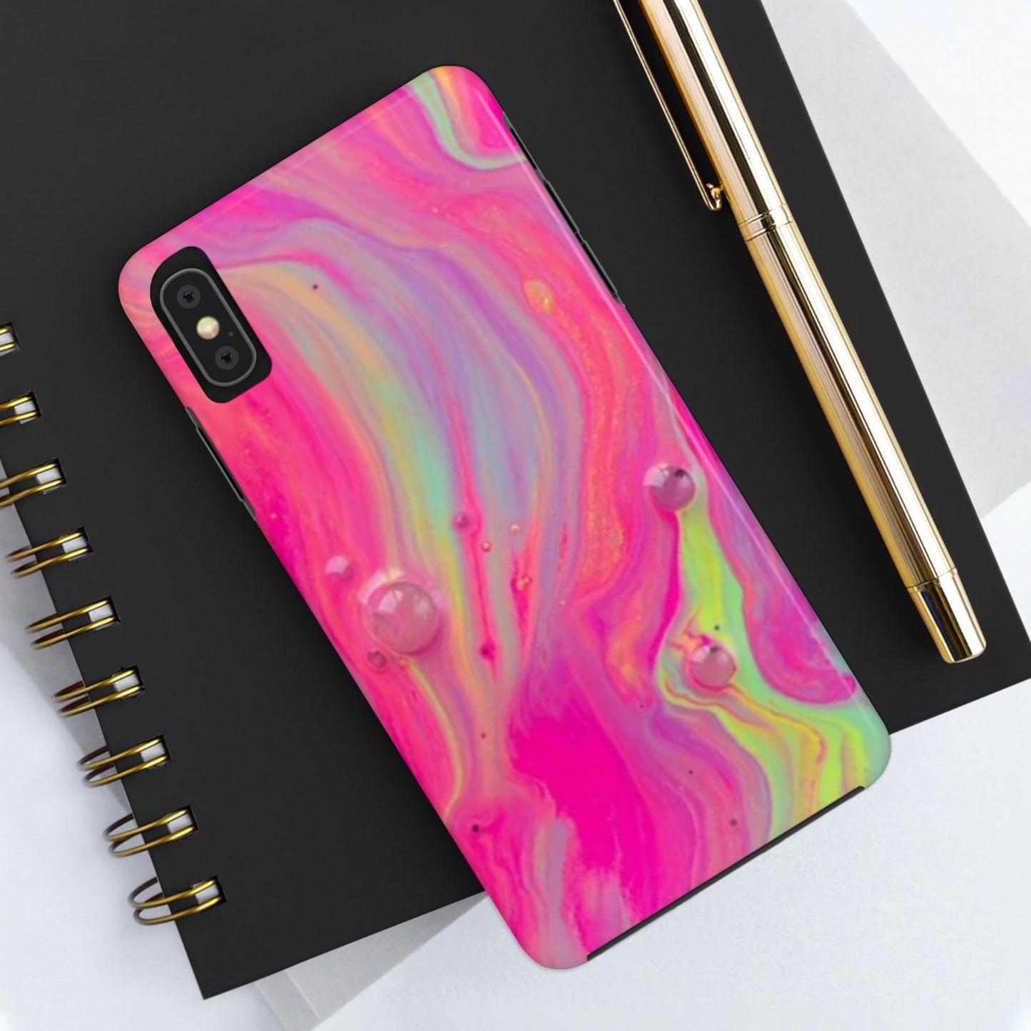 Colorful Swirl Futuristic Tough Phone Case, Stylish Durable Cover for Iphone