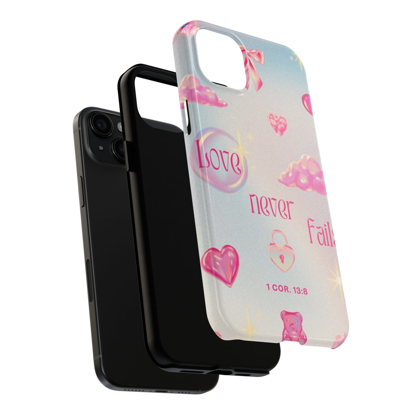 Love Never Fails Bible Verse Tough Phone Case