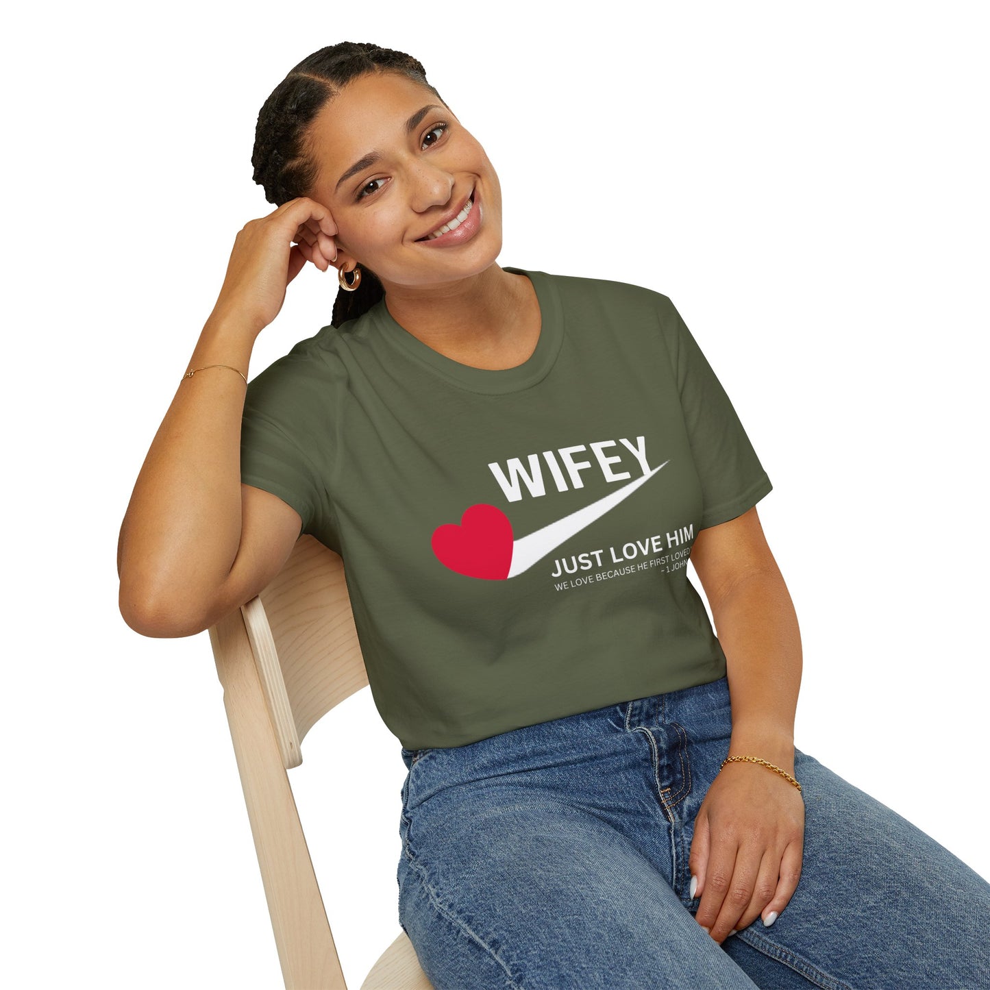 Wifey Just Love Him T-Shirt for Anniversaries & Valentine’s Day