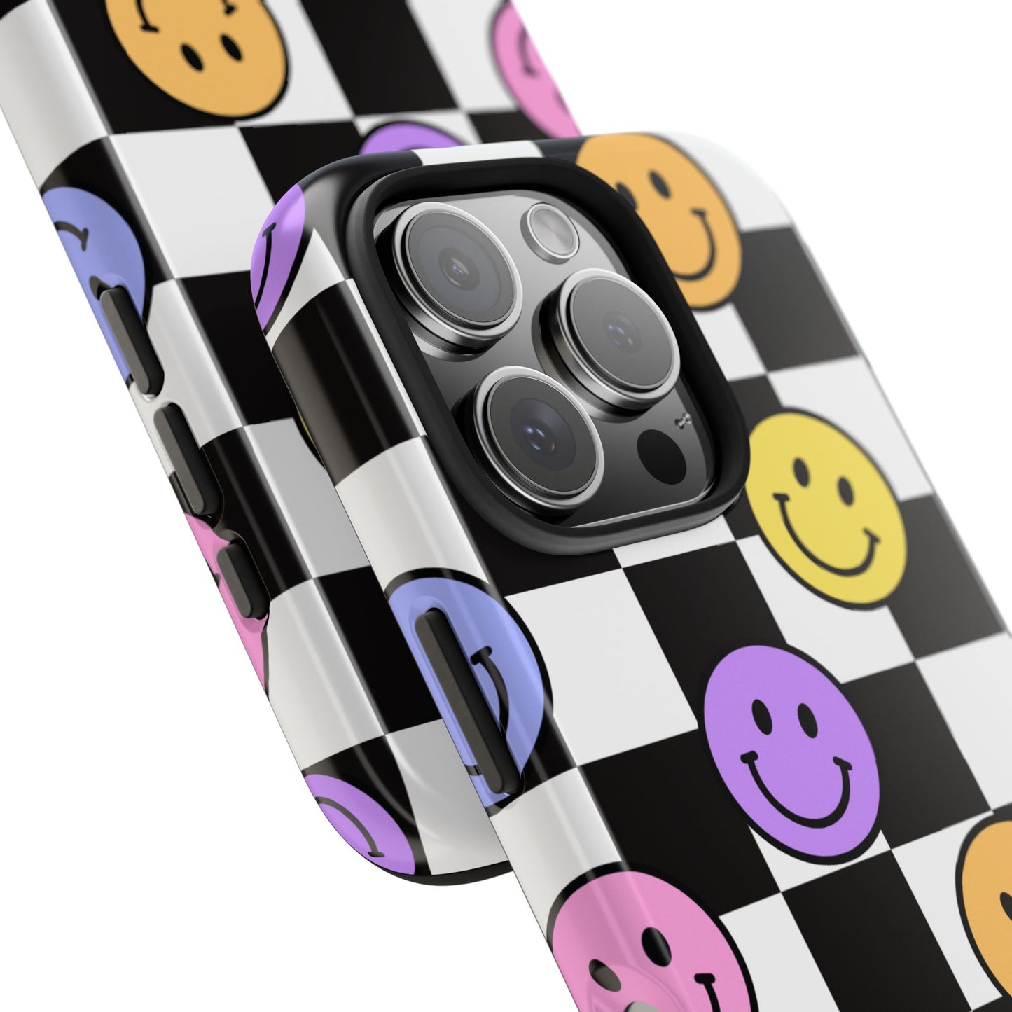 Colorful Smiley Face Phone Case, Durable Phone Cover, Fun Tech Accessories, Great for Gifts, Birthday, Holiday
