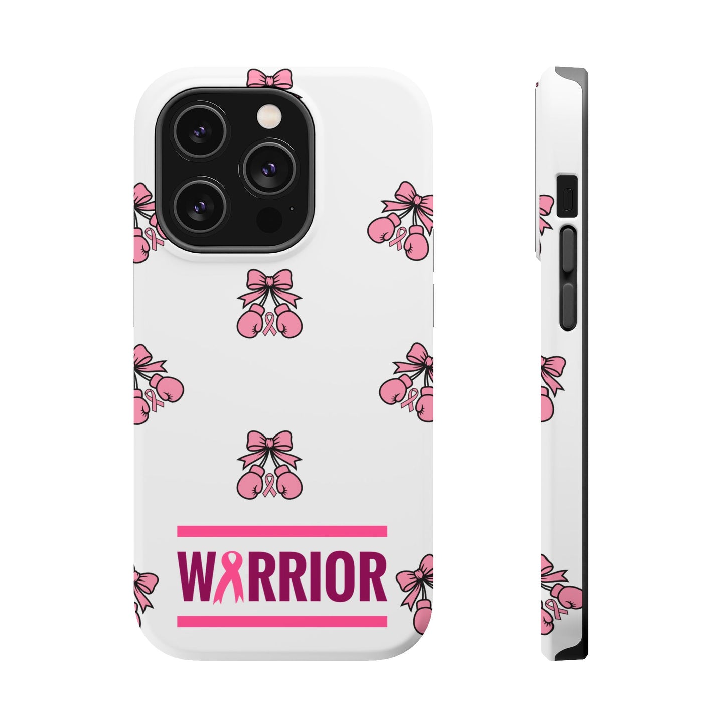 Warrior Bow Pink Magnetic Phone Case, Support Breast Cancer Awareness, Gift for Cancer Fighters for Iphone