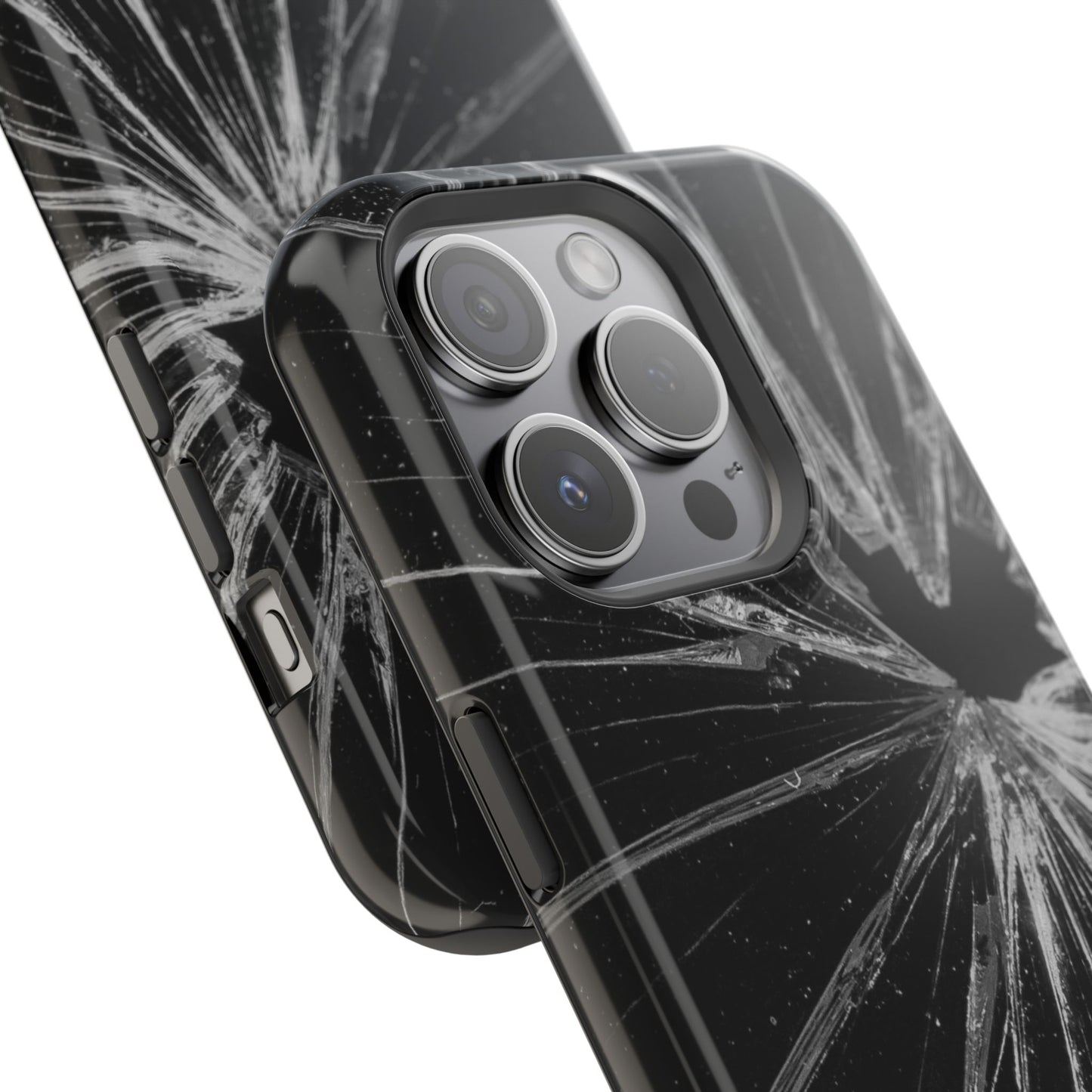 Durable Magnetic FOCUS Broken Glass Stylish Tough Case