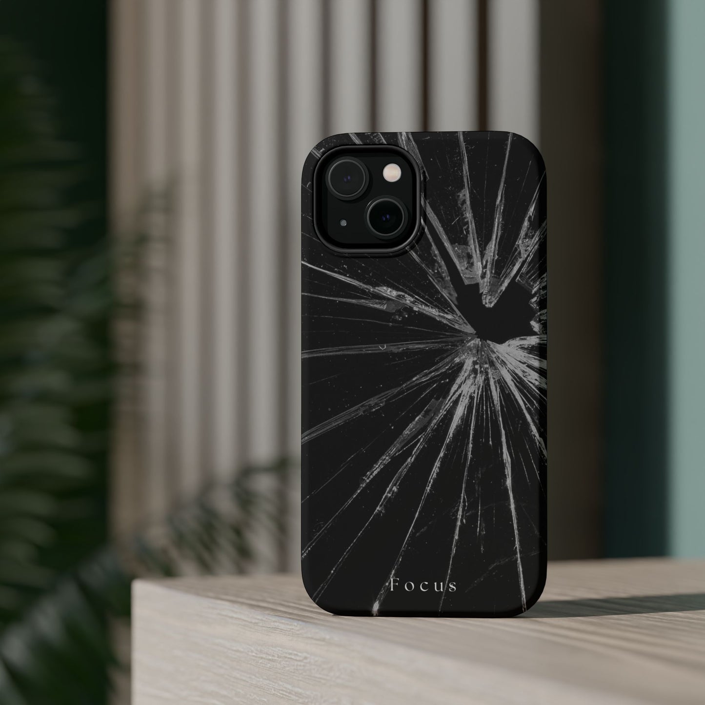 Durable Magnetic FOCUS Broken Glass Stylish Tough Case