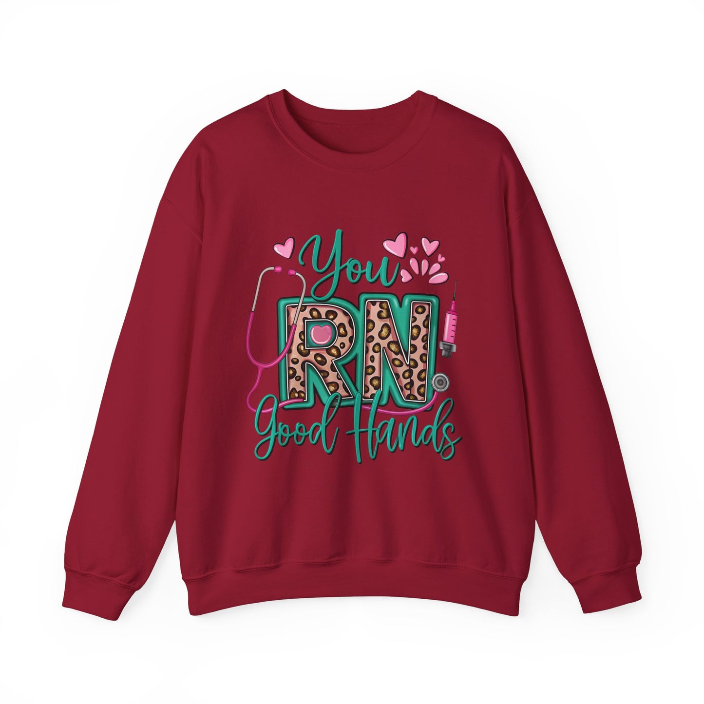 You RN Good Hands Sweatshirt - Cozy Unisex Crewneck for Nurses