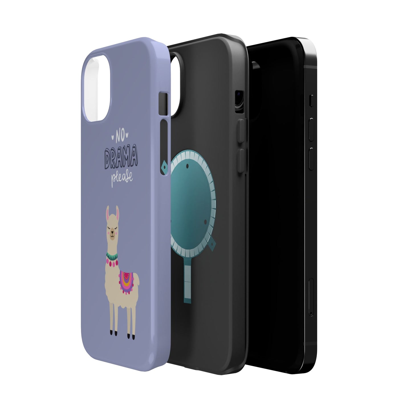 Cute Llama - No Drama MAGNETIC Tough Phone Case
