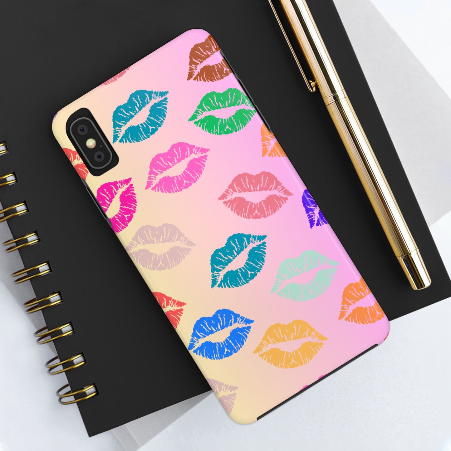 Kiss Print Tough Phone Cases Cute, Durable for Iphone