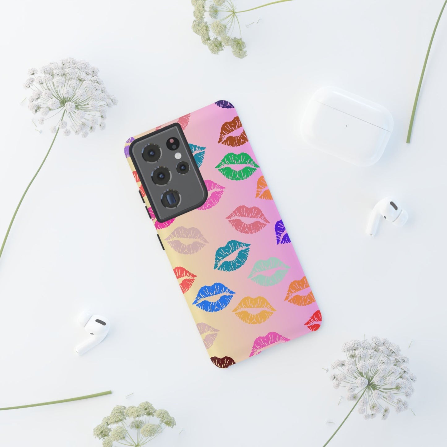 Kiss Print Tough Phone Cases Cute, Durable for Samsung