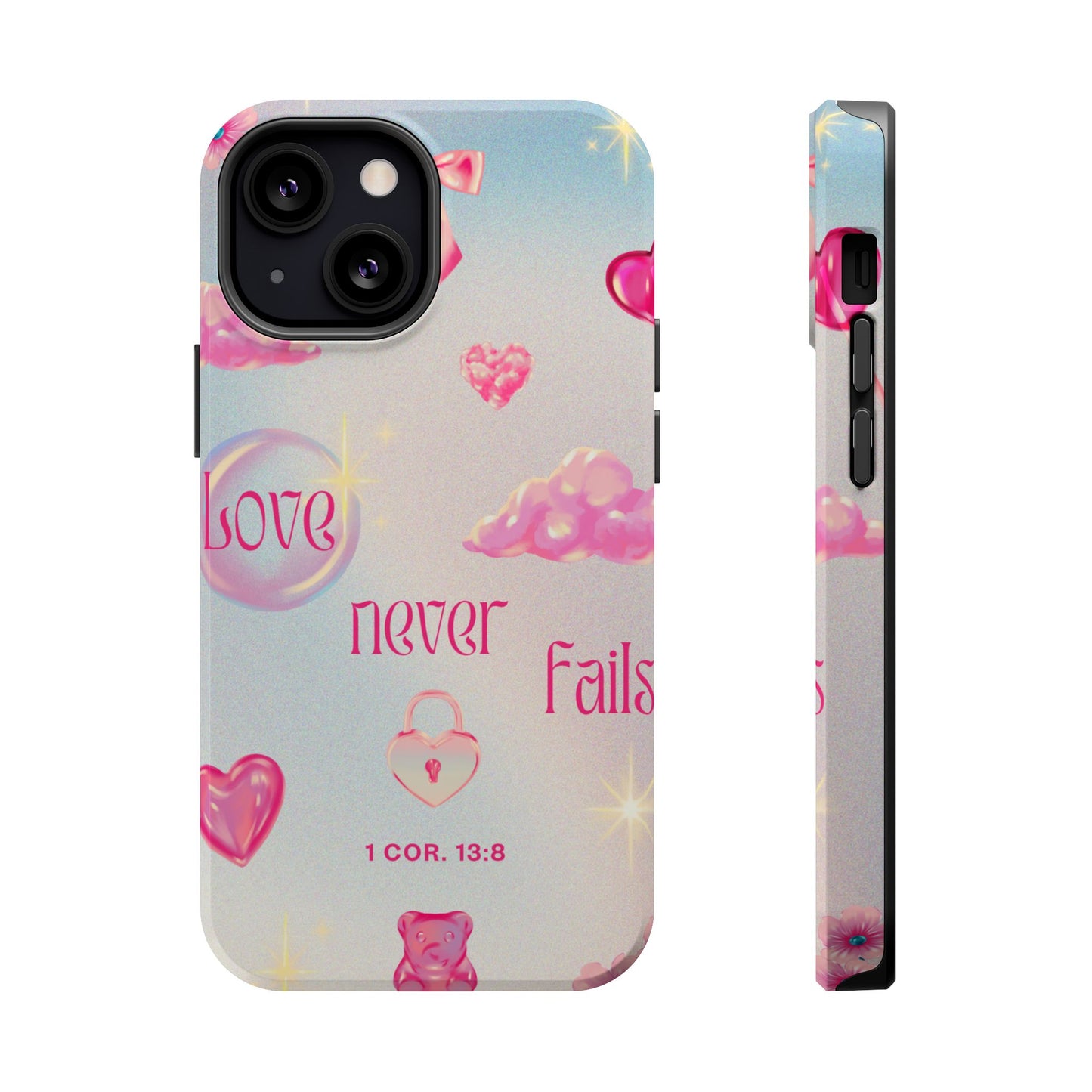 Love Never Fails Bible Verse Tough MAGNETIC Phone Case