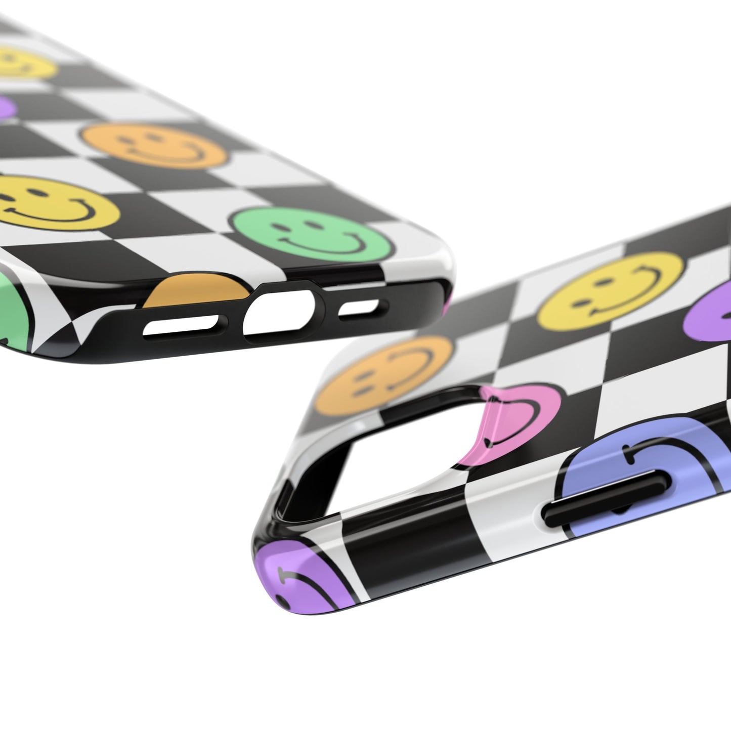 Colorful Smiley Face Phone Case, Durable Phone Cover, Fun Tech Accessories, Great for Gifts, Birthday, Holiday