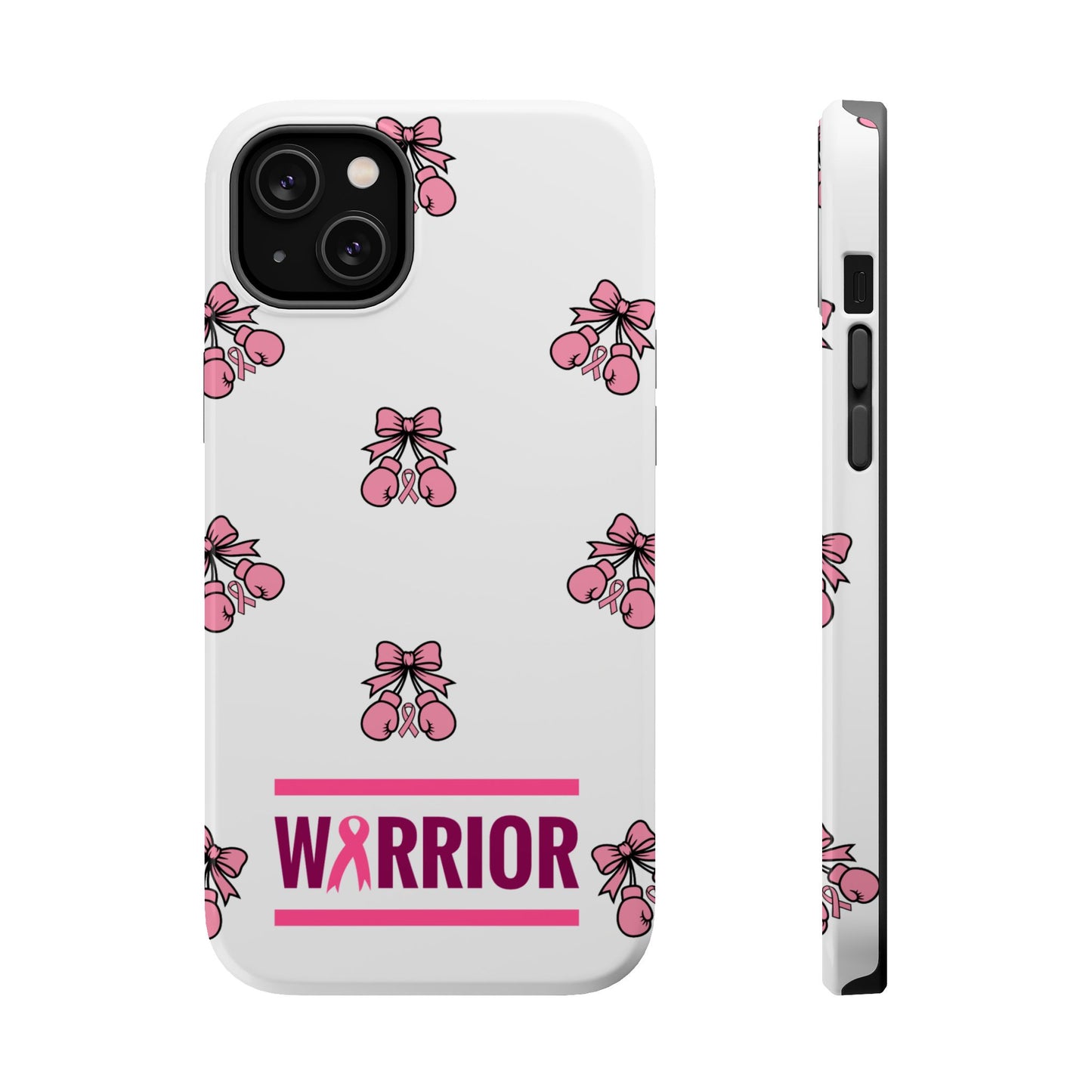Warrior Bow Pink Magnetic Phone Case, Support Breast Cancer Awareness, Gift for Cancer Fighters for Iphone