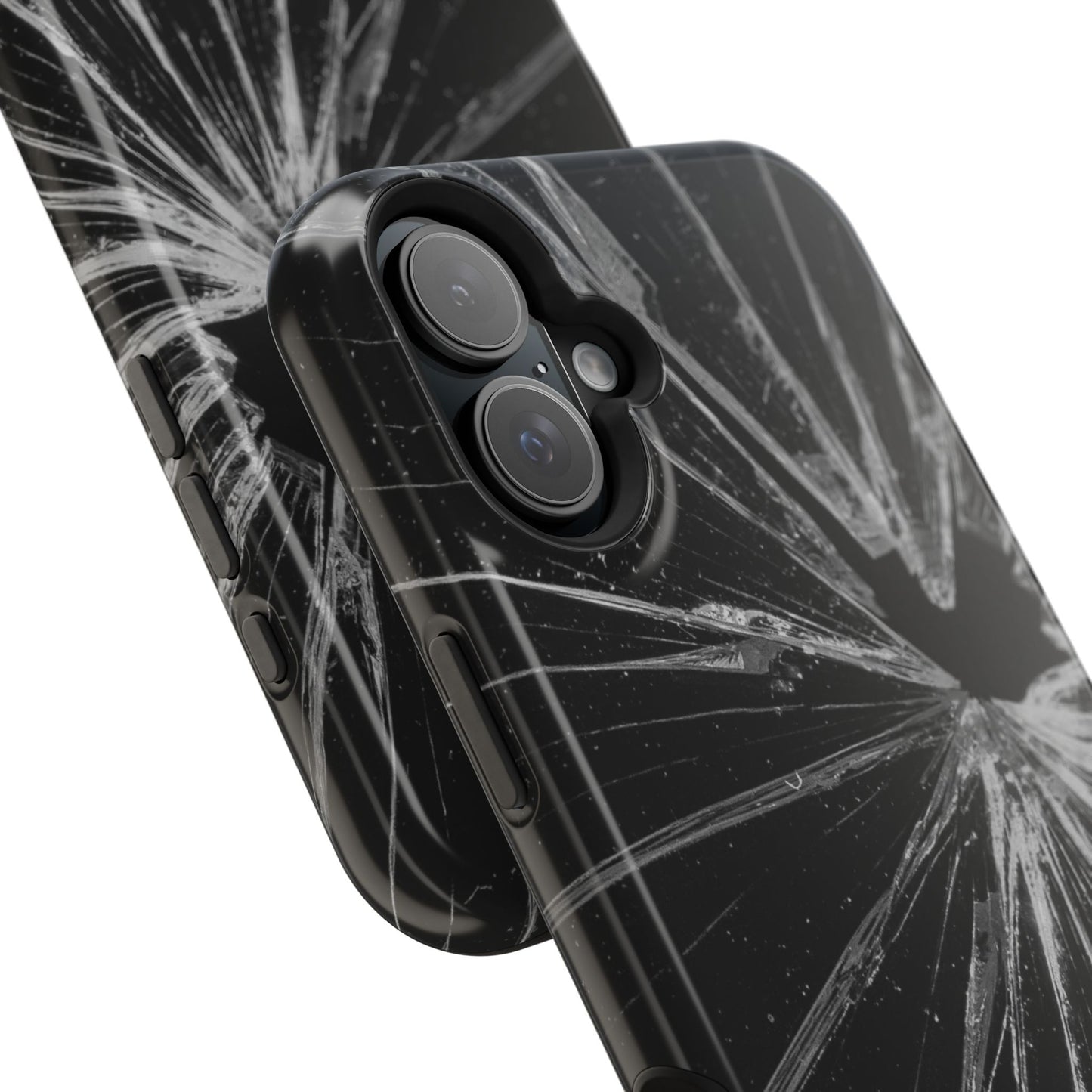 Durable Magnetic FOCUS Broken Glass Stylish Tough Case