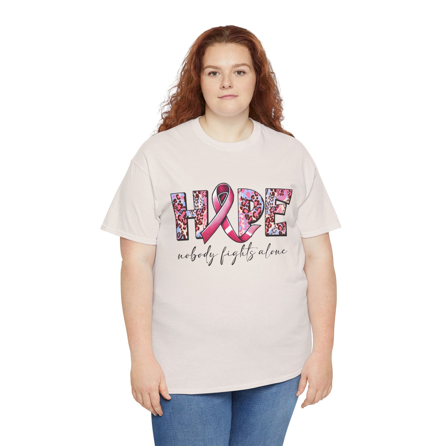 Hope & Support Unisex Tee - Nobody Fights Alone