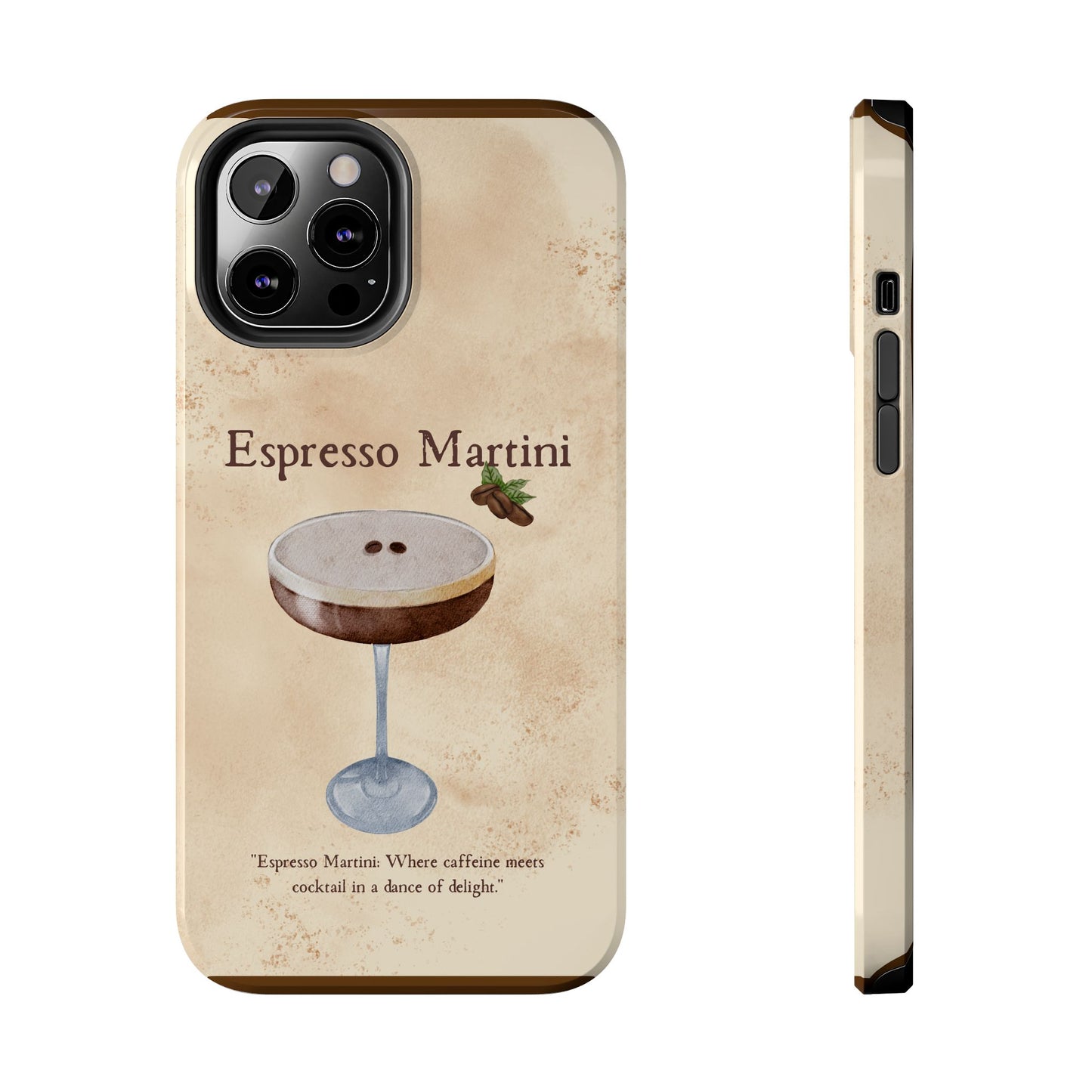 Espresso Martini Tough Phone Cases | Stylish Drink Design | Unique Gift for Cocktail Lovers | Perfect for Any Occasion