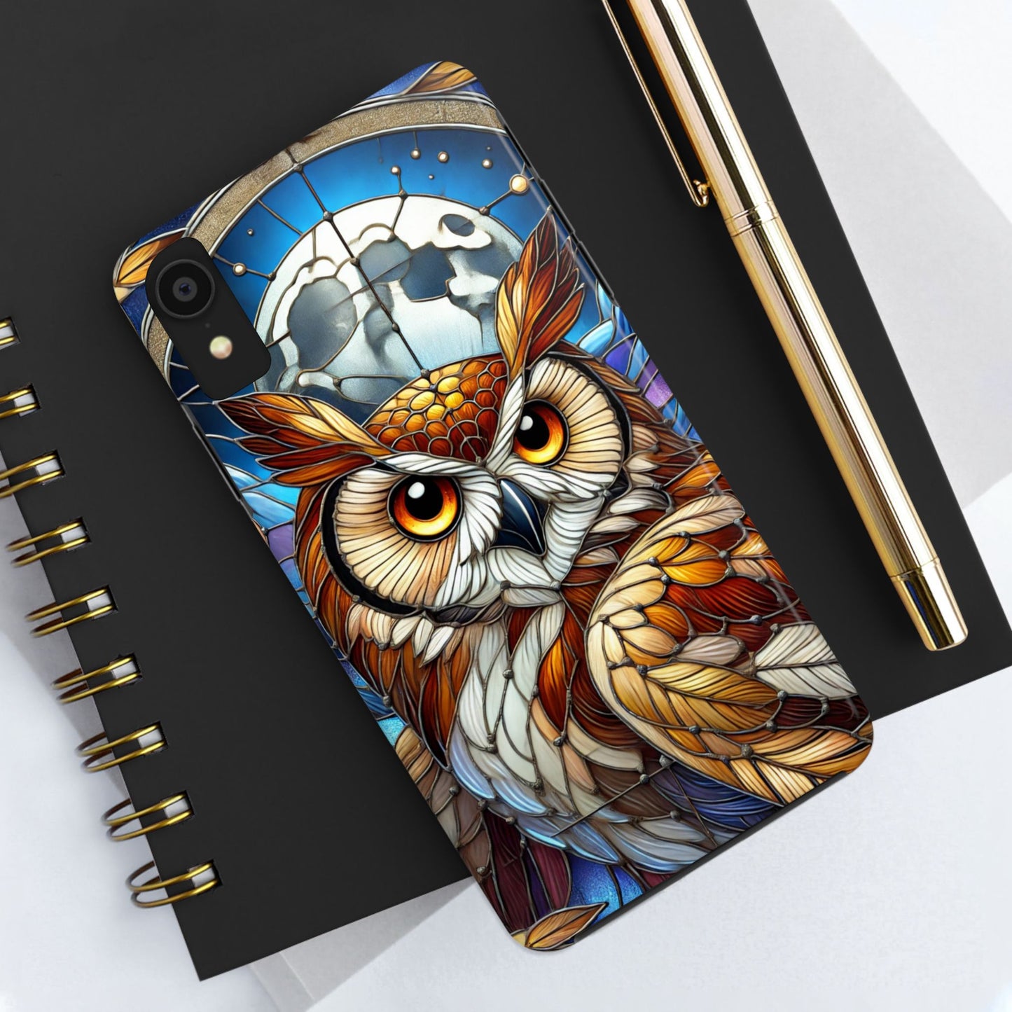 IPhone Case - Owl Stained Glass Design - Durable Protection