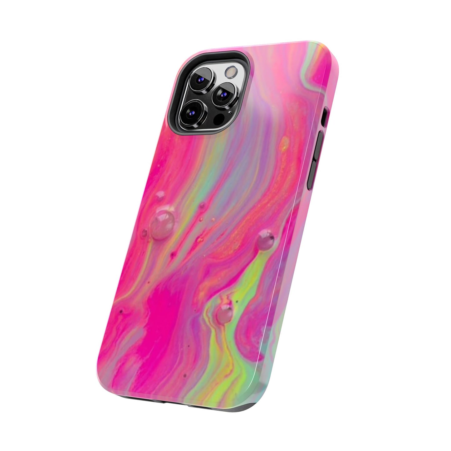 Colorful Swirl Futuristic Tough Phone Case, Stylish Durable Cover for Iphone