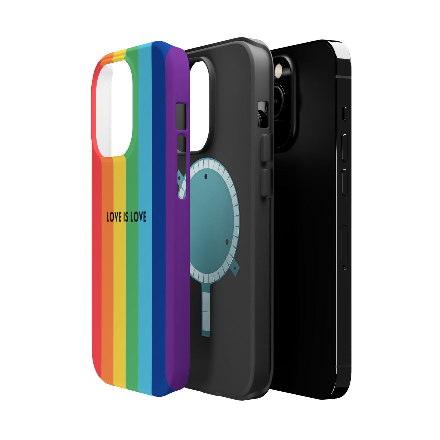 lOVE IS LOVE- Rainbow, LGBTQ+ Pride MAGNETIC Phone Case