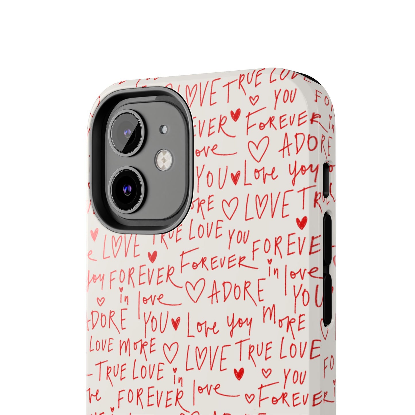 Love Hearts Tough Case for iPhone, Cute Heart Design, Adore You Case, True Love Protection
