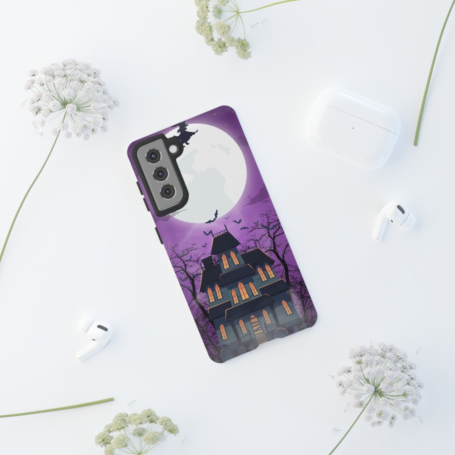 Halloween Haunted, Spooky House, Witchy Vibe Phone Case for Samsung