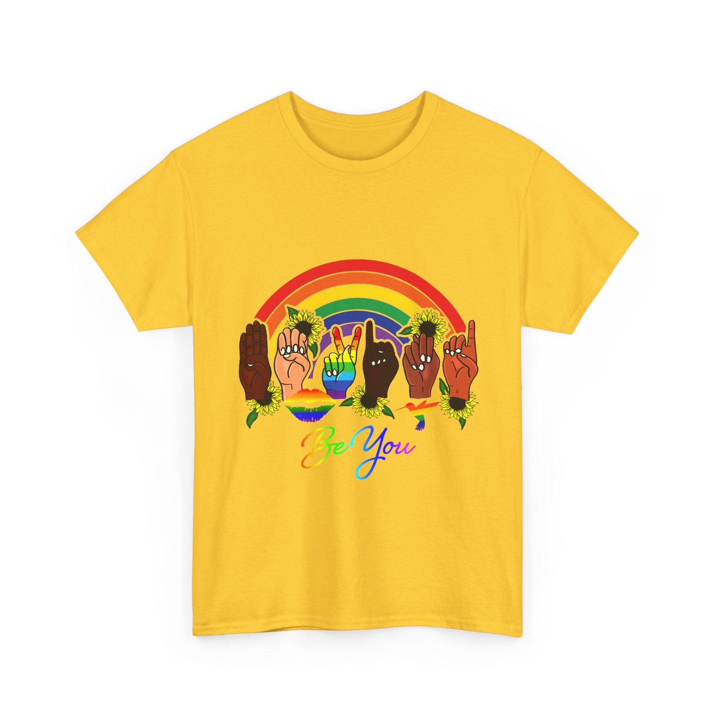Be You Rainbow Hands Unisex Cotton Tee