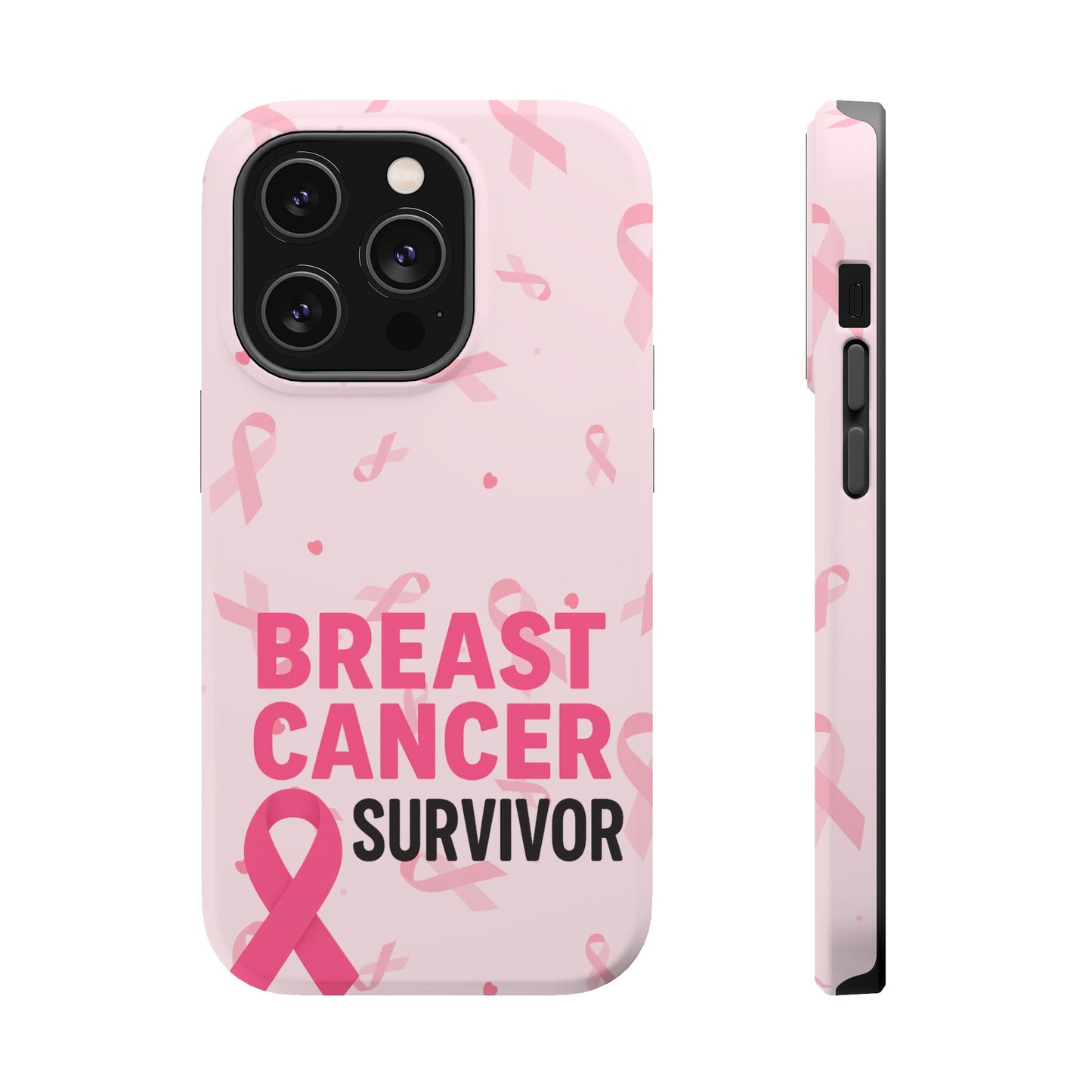 Breast Cancer Survivor Magnetic Phone Case, Impact-Resistant, Pink Ribbon for Iphone