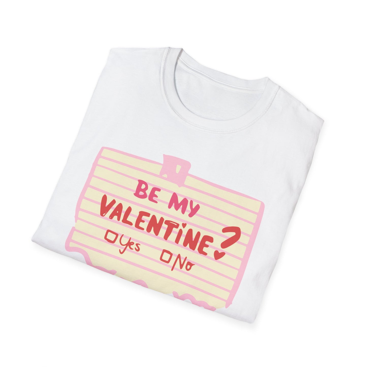 Couples Heart Graphic Unisex Softstyle T-Shirt - 'Yes or No' Design
