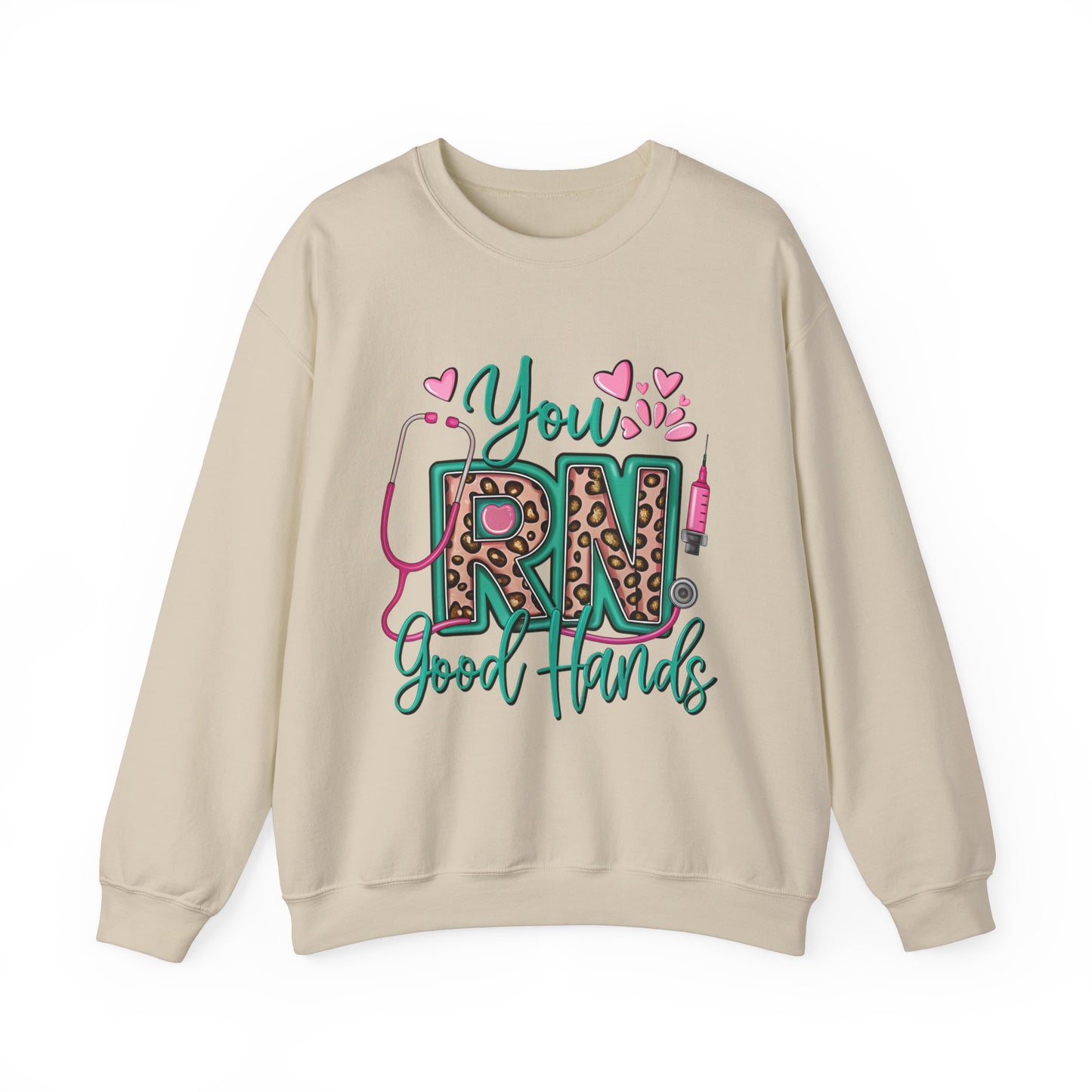 You RN Good Hands Sweatshirt - Cozy Unisex Crewneck for Nurses