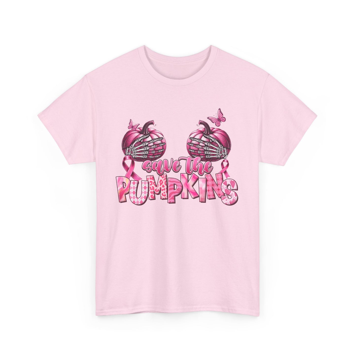 Save the Pumpkins Unisex Tee | Fall Fashion & Breast Cancer Awareness