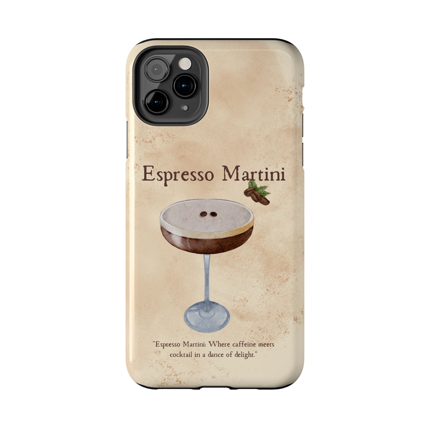 Espresso Martini Tough Phone Cases | Stylish Drink Design | Unique Gift for Cocktail Lovers | Perfect for Any Occasion