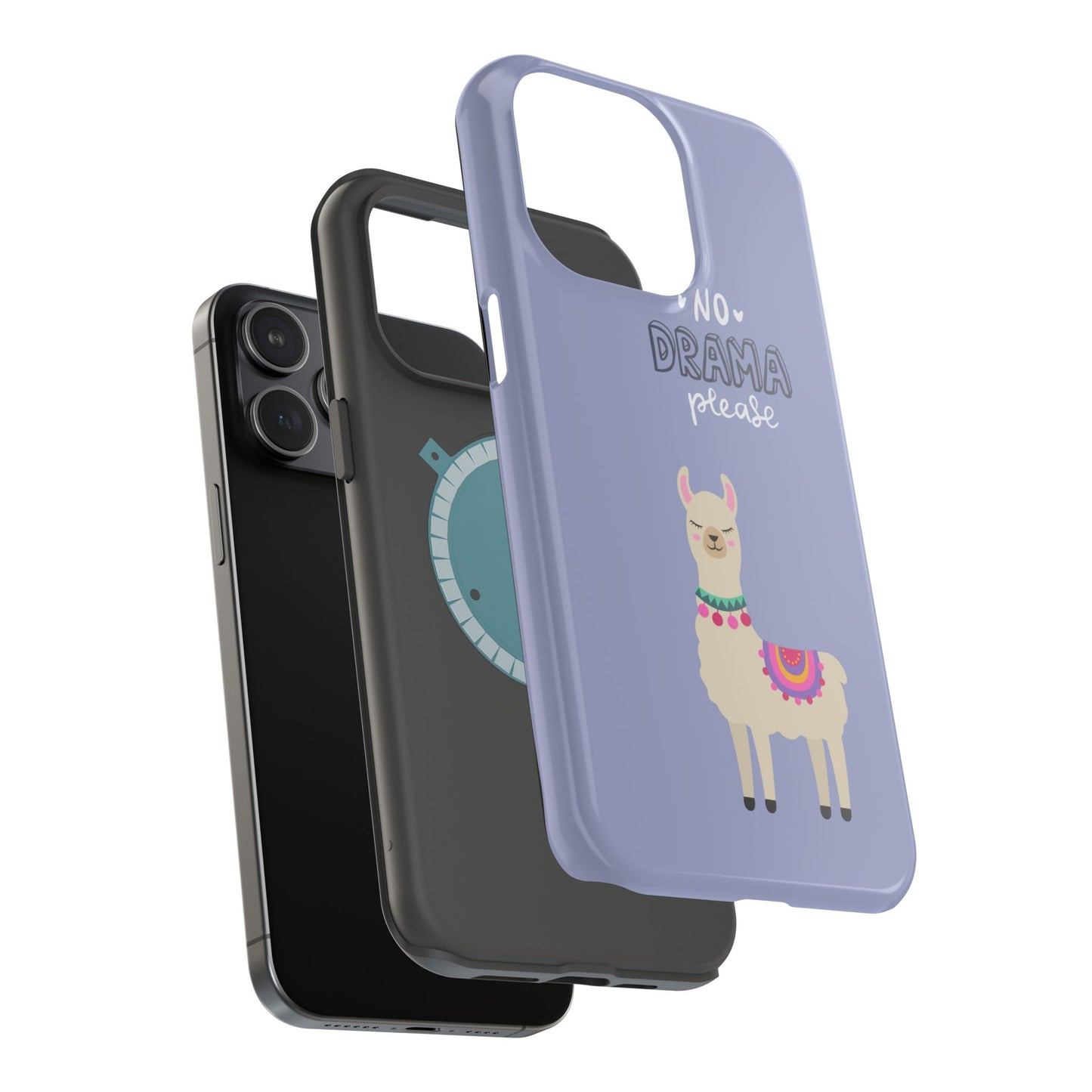 Cute Llama - No Drama MAGNETIC Tough Phone Case