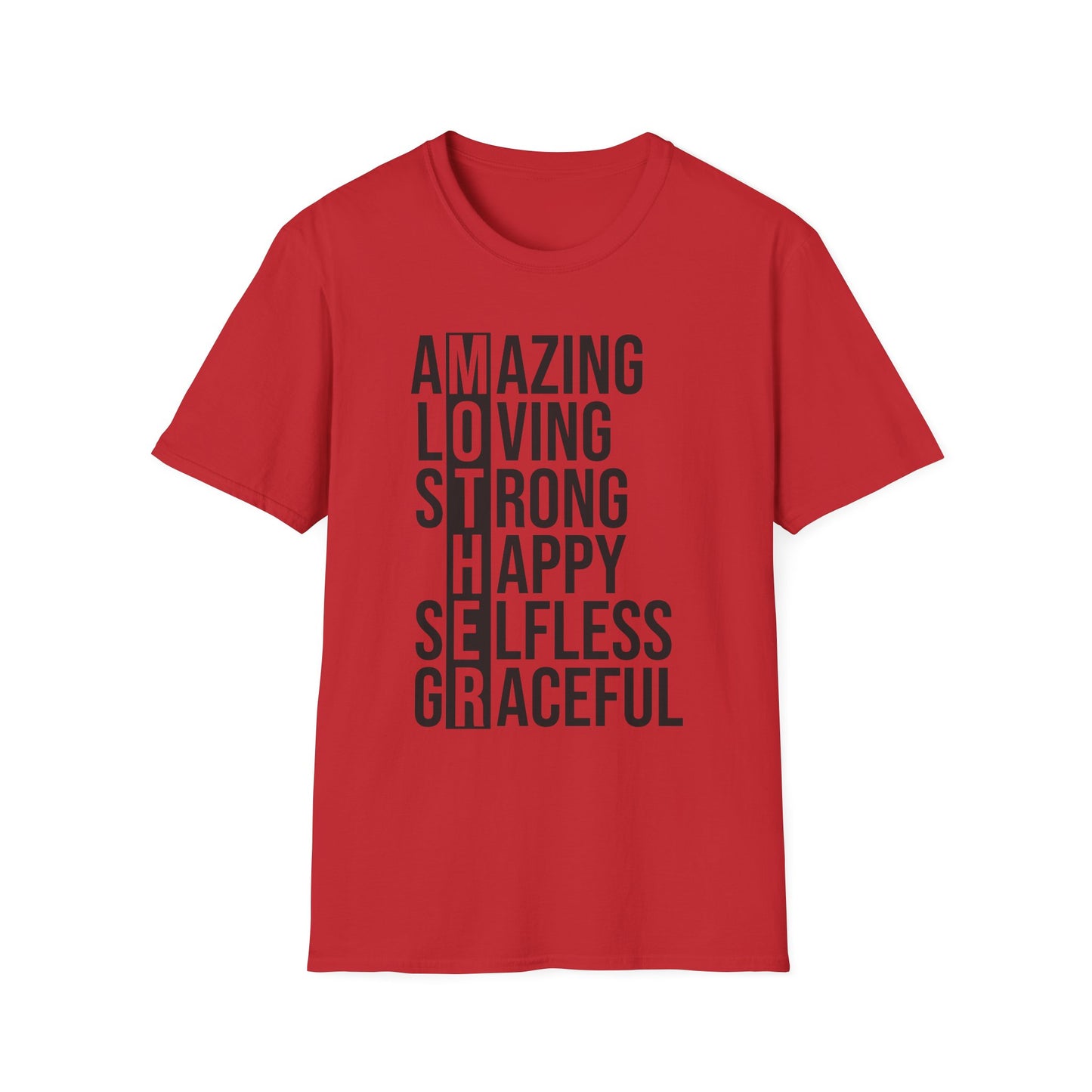 Affirmation T-Shirt - Inspirational Amazing Loving Strong Happy Selfless Graceful-MOTHER