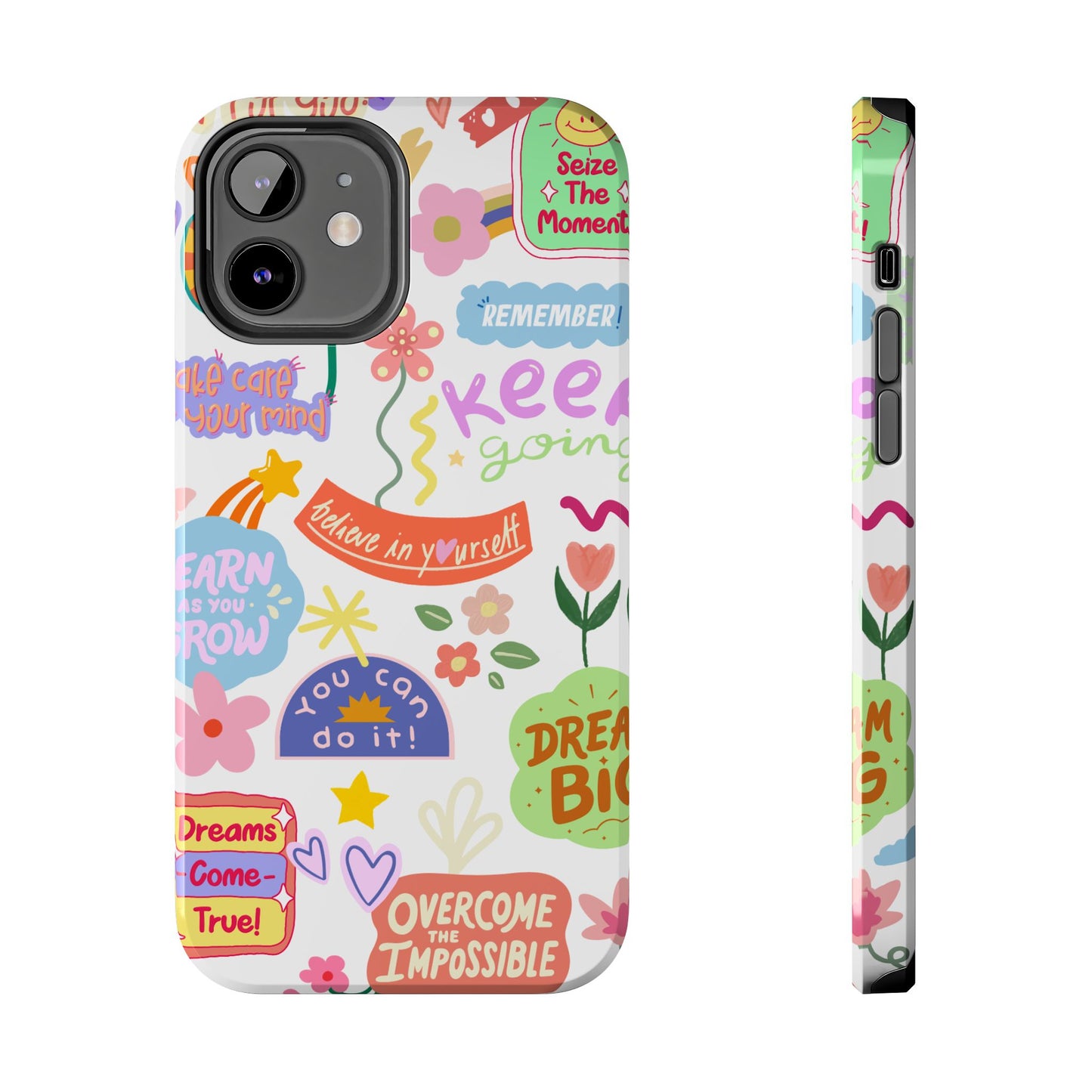 Inspirational, Motivational Phone Case, Cute Floral, Confidence Case, Gift for Her, Positive Vibes