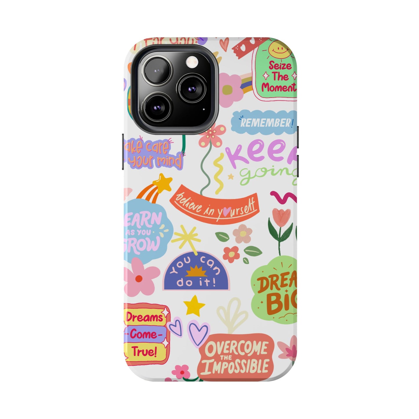 Inspirational, Motivational Phone Case, Cute Floral, Confidence Case, Gift for Her, Positive Vibes