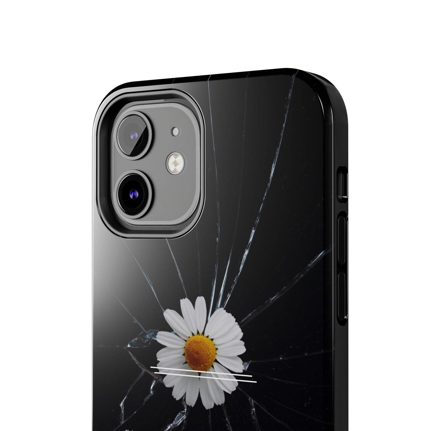 Flawed But Still Worthy Phone Case - Tough Cases, Inspirational Gift, Floral Design, Self-Love