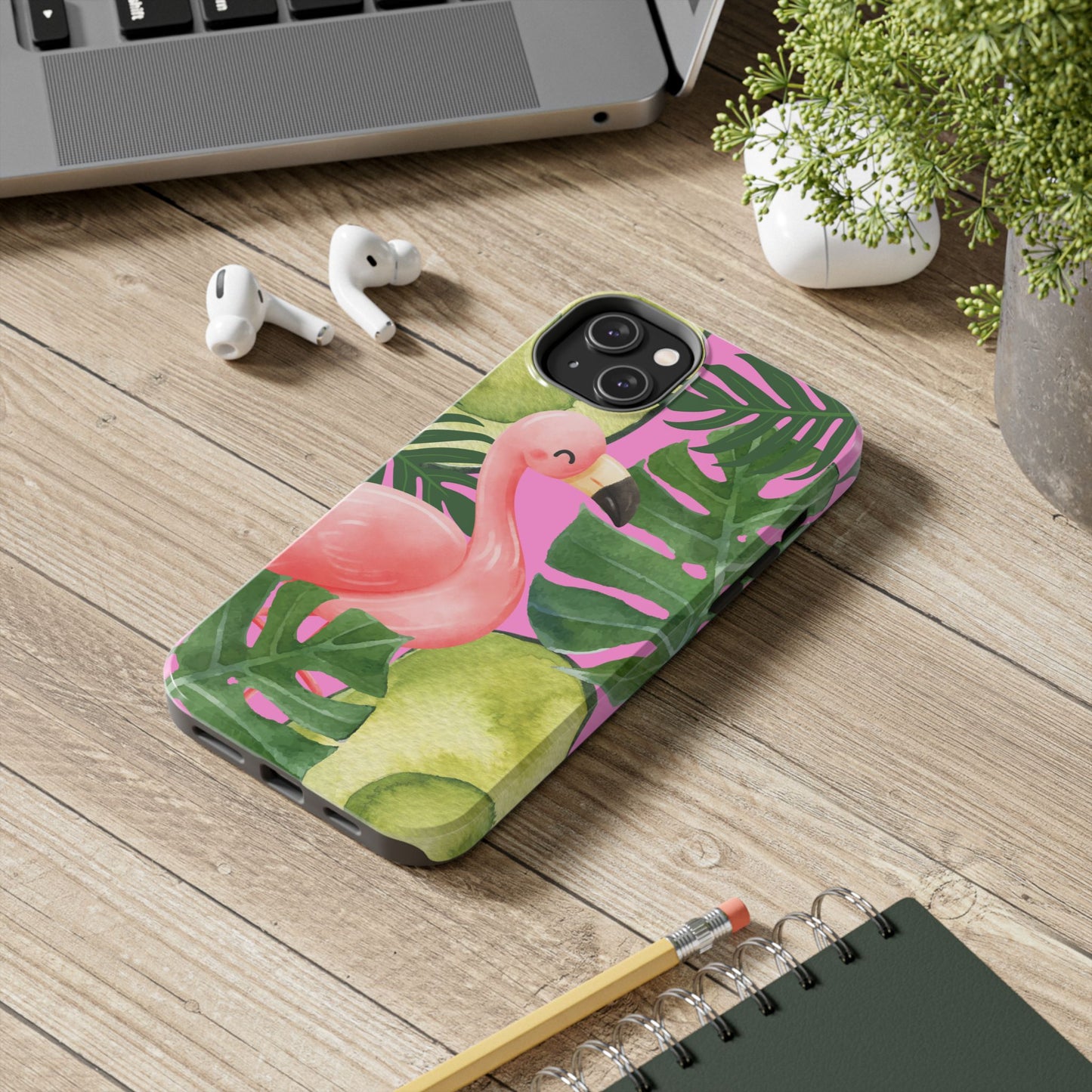 Tropical Flamingo, Cute, Summer Vibes Tough Phone Case