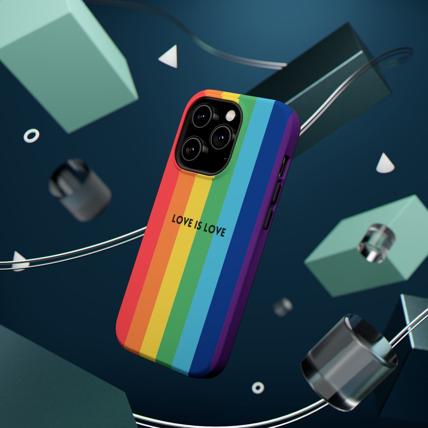 lOVE IS LOVE- Rainbow, LGBTQ+ Pride MAGNETIC Phone Case