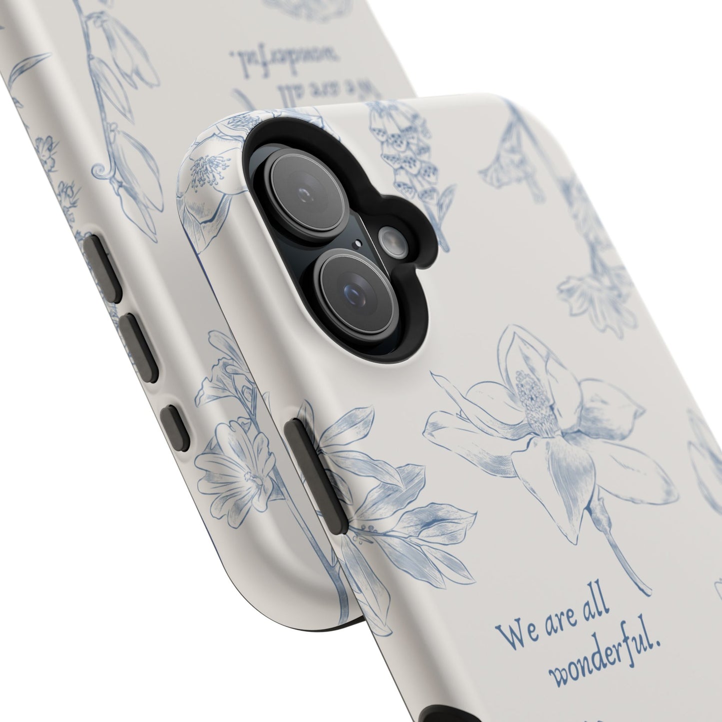 We are all wonderful- Inspirational Floral Design Tough MAGNETIC Phone Case