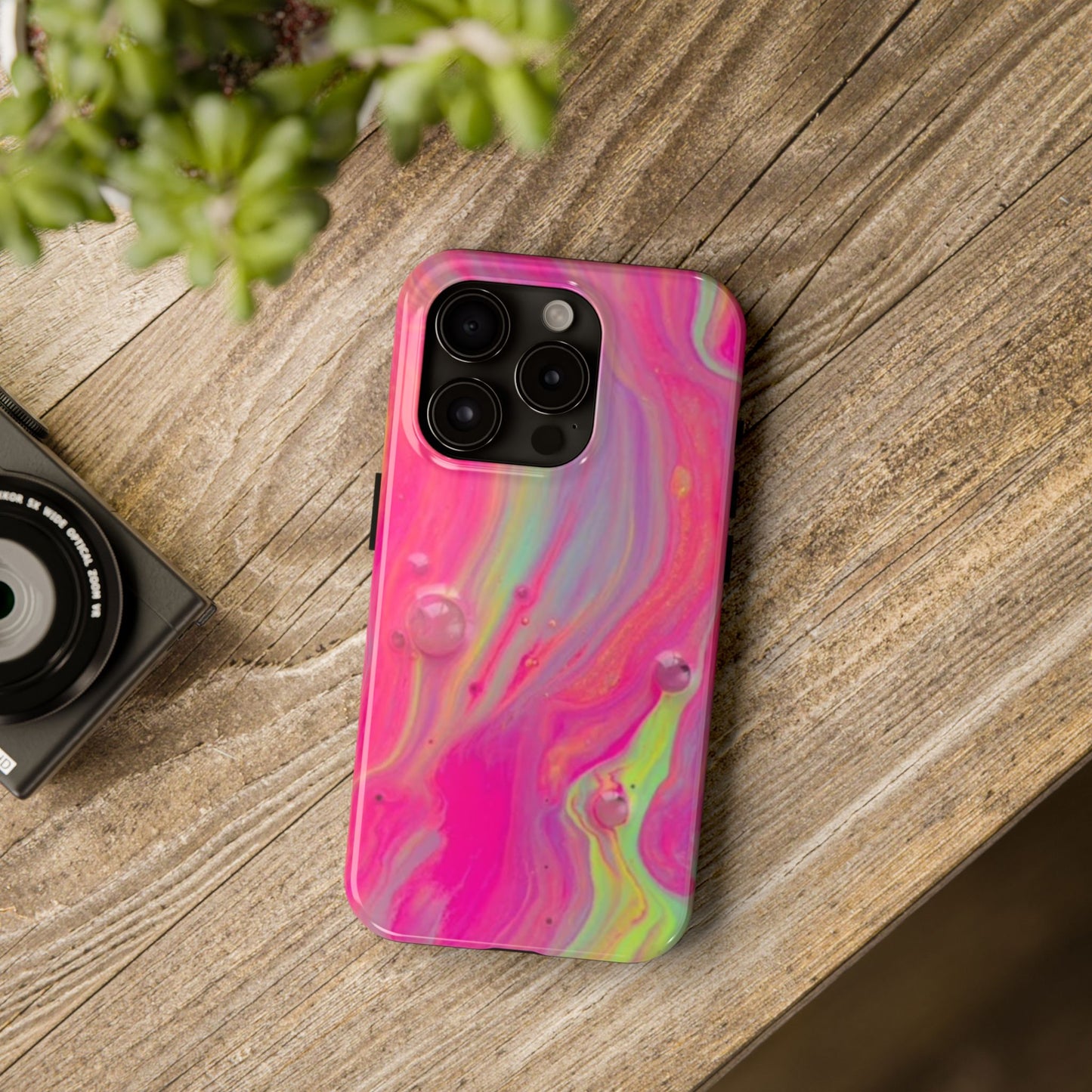 Colorful Swirl Futuristic Tough Phone Case, Stylish Durable Cover for Iphone