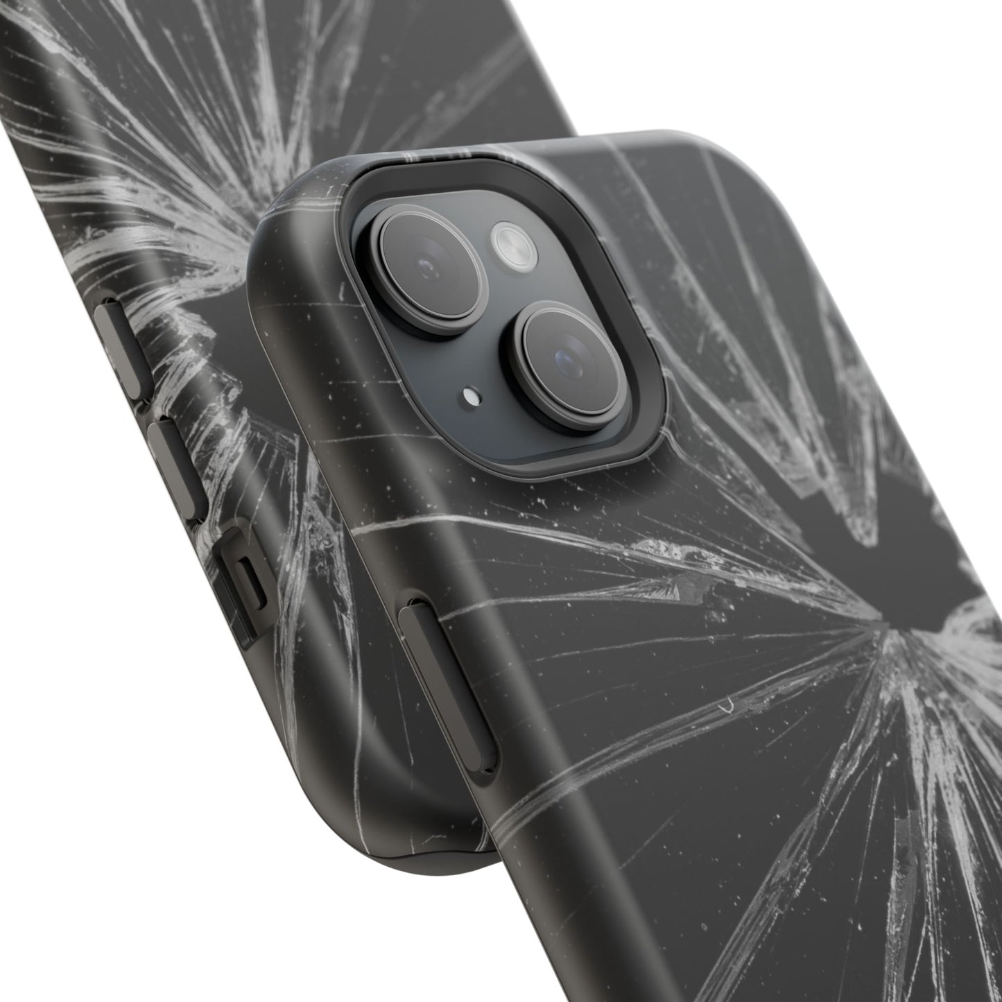 Durable Magnetic FOCUS Broken Glass Stylish Tough Case