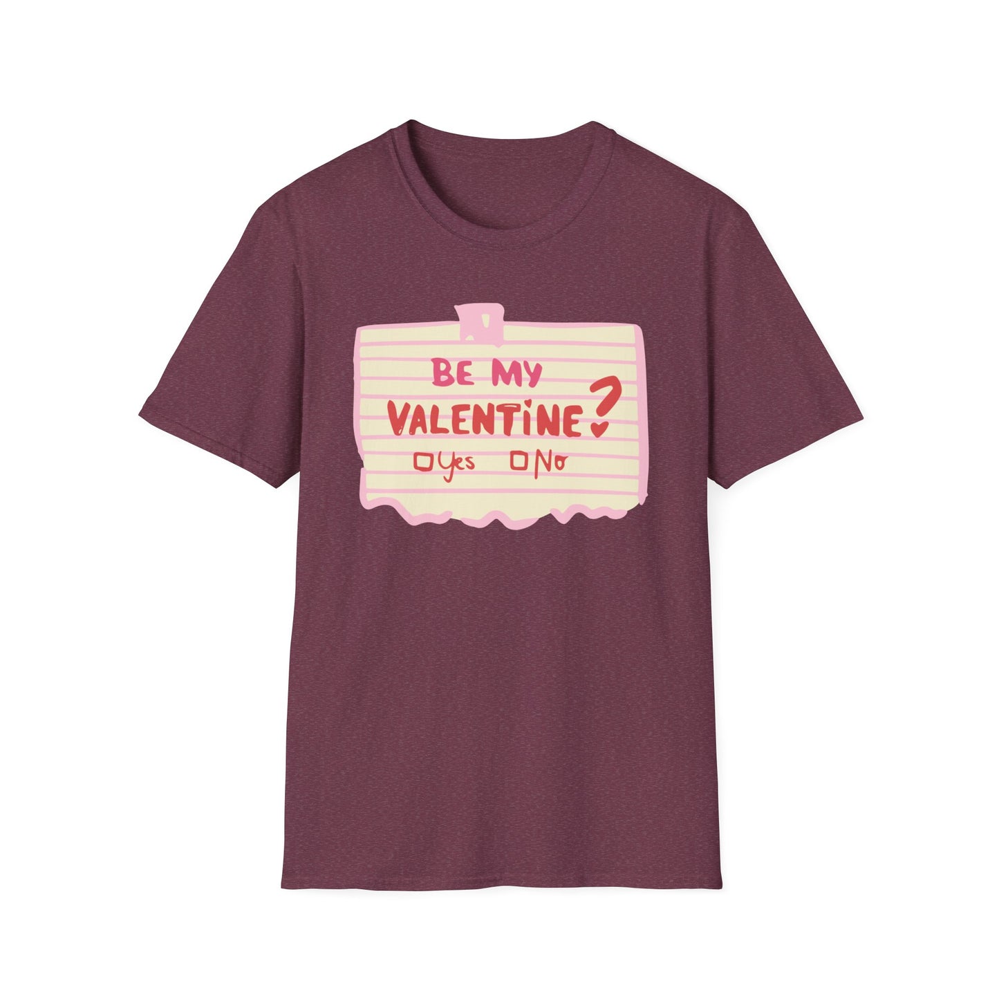 Couples Heart Graphic Unisex Softstyle T-Shirt - 'Yes or No' Design
