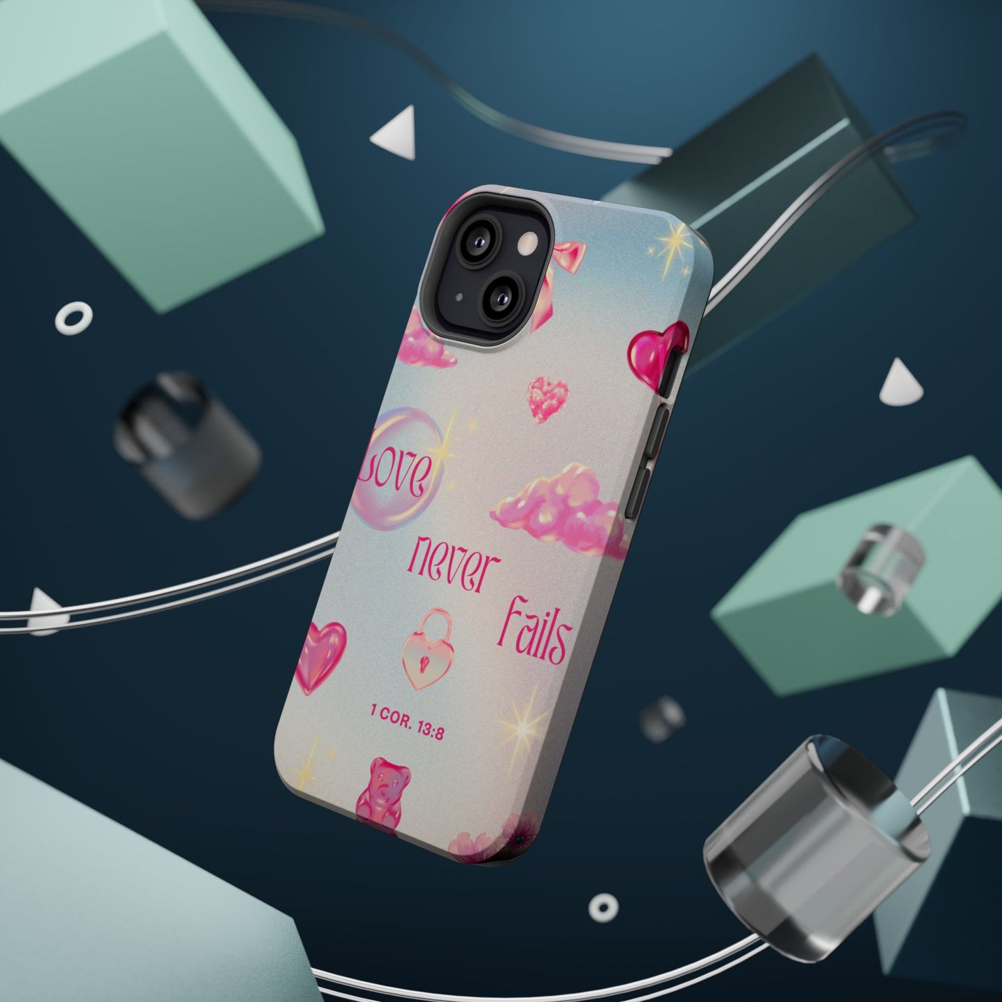 Love Never Fails Bible Verse Tough MAGNETIC Phone Case