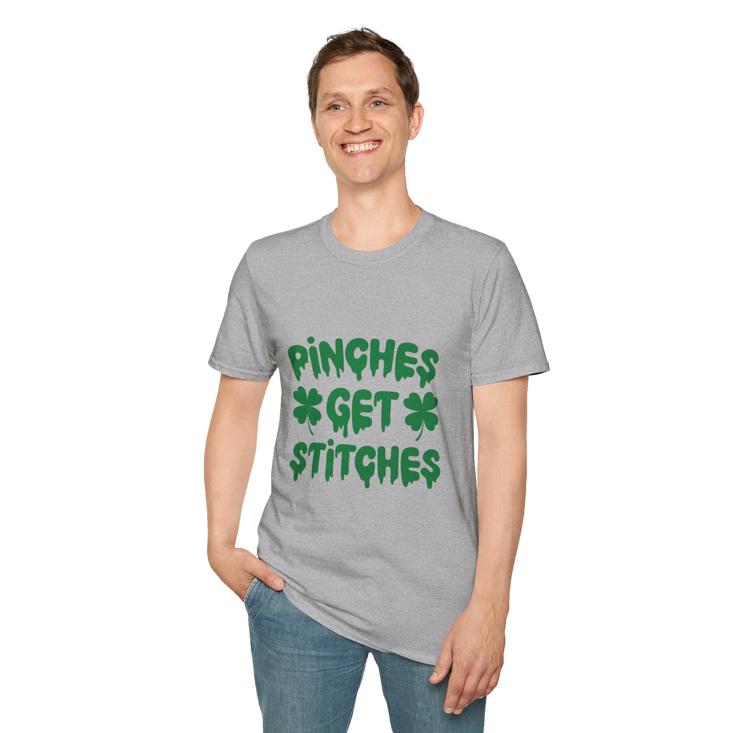St Patrick's Day Unisex T-Shirt - 'Pinches Get Stitches' Tee